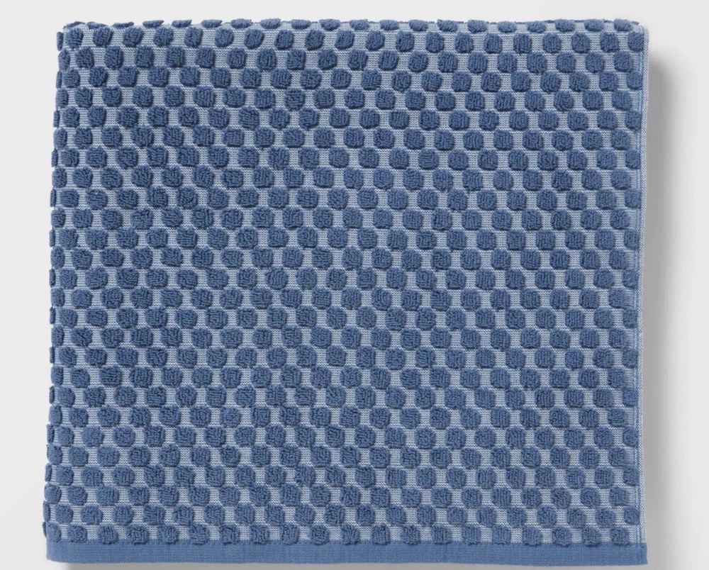 6pc Performance Plus Textured Dot Bath Towel Set Blue - Threshold™