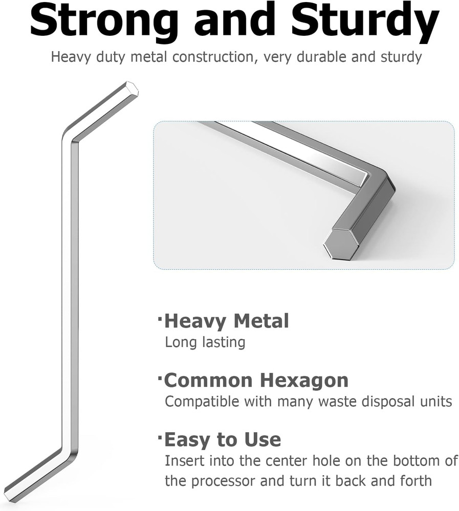 Garbage Disposal Wrench, 2 Pack Garbage Disposal Allen Wrench Tool Compatible wi