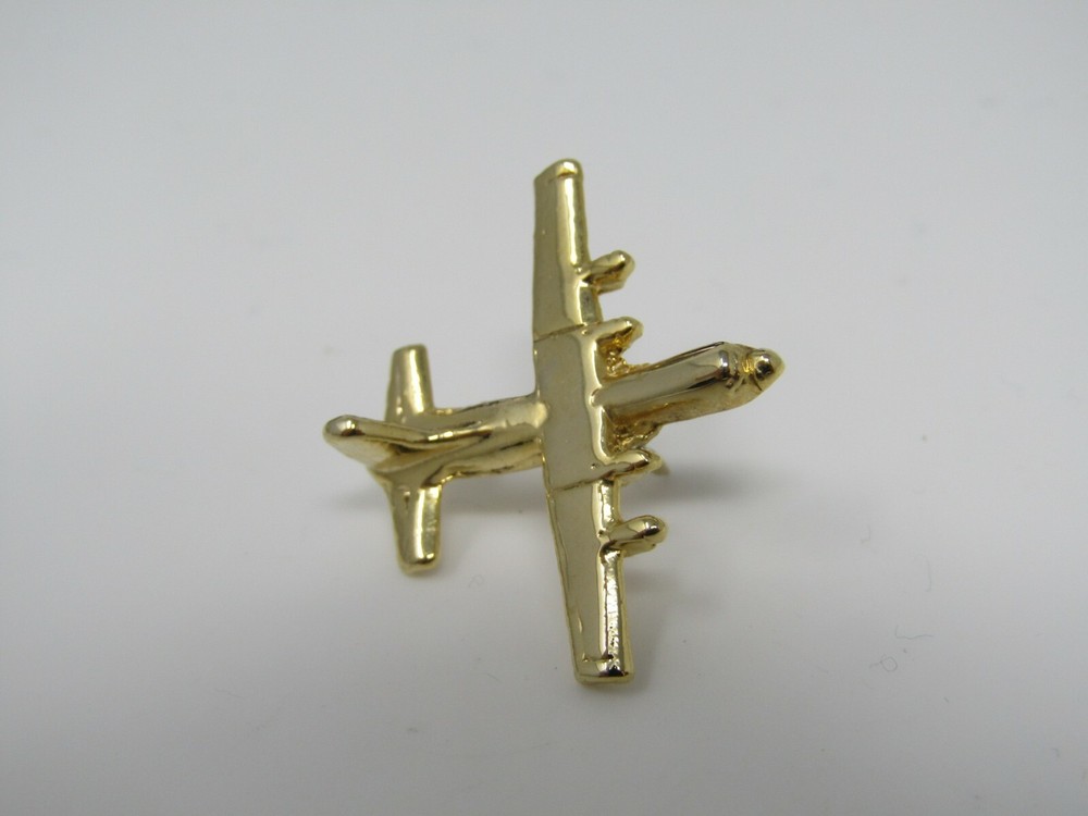 Airplane Pin Nice Gold Tone Design