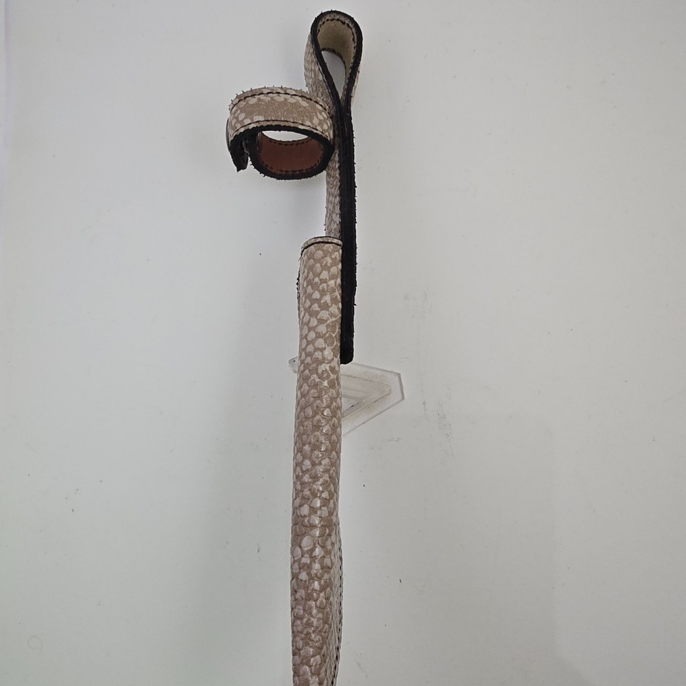 Buck Knives 119 Sheath Right Pull Faux Beige python skin leather sheath only