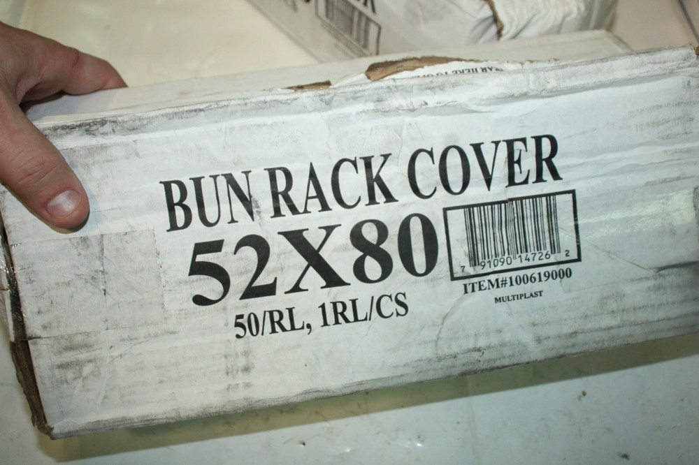 52x80 Bun Rack Cover Plastic 50 Pack