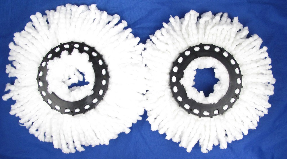 2 NEW Replacement Microfiber Mop Head Refill For Hurricane Magic Mop 360° Spin