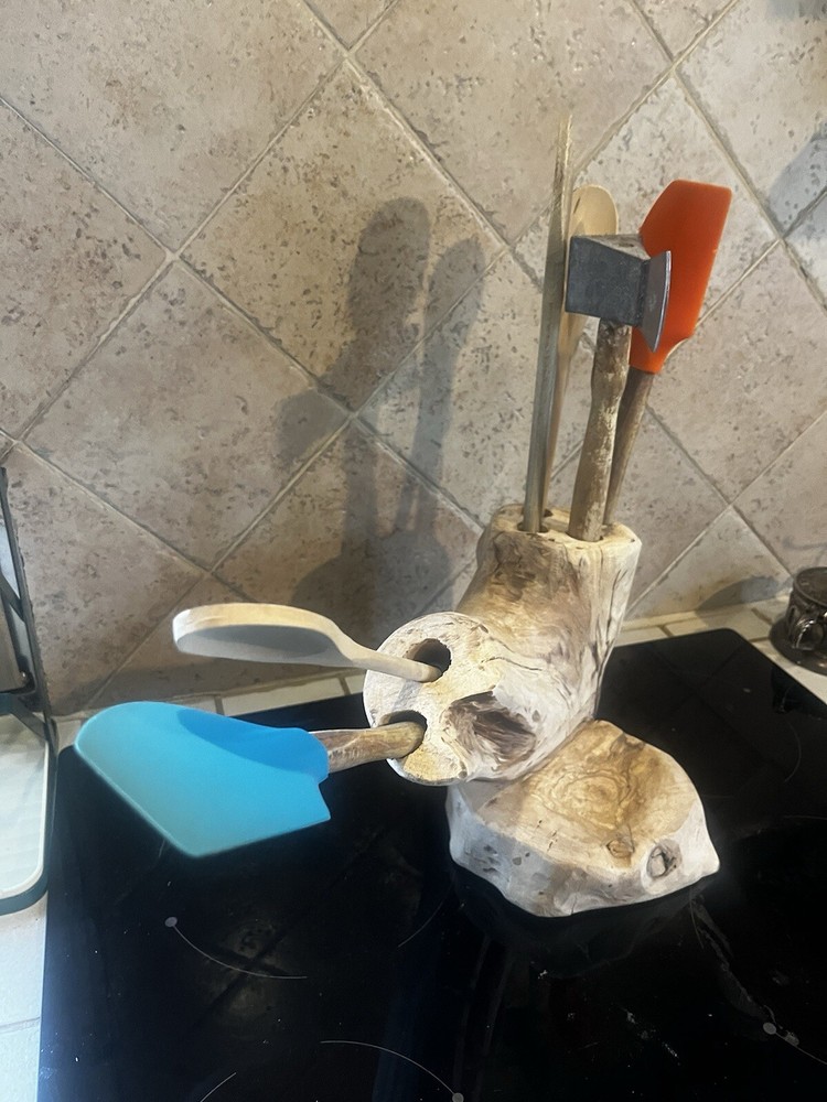 Handmade Olive Ladle Holder