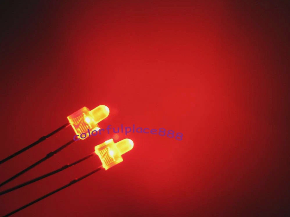 2mm Round Diffused Red Yellow Blue Green White Orange LED Leds Diode Light Lamp