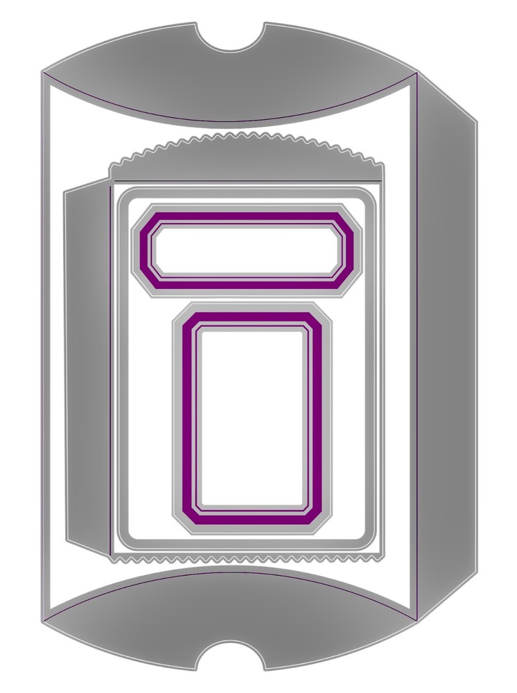 Sizzix Thinlits 5pc Pillow Box #666568 Retail $20.99 by Tim Holtz Vault