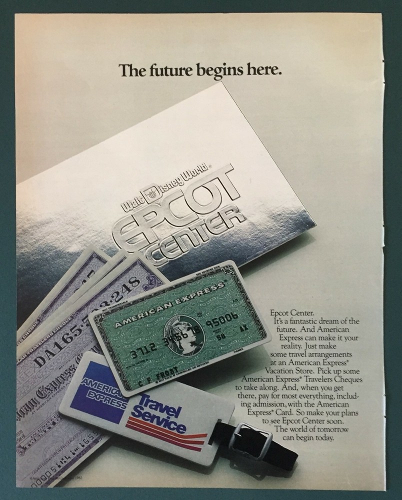 Disney Epcot American Express Advertisement 1982
