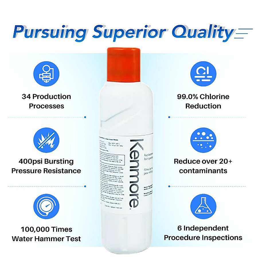 4 Pack Kenmore 9082 Replacement Refrigerator Water Filter for 469082 9903