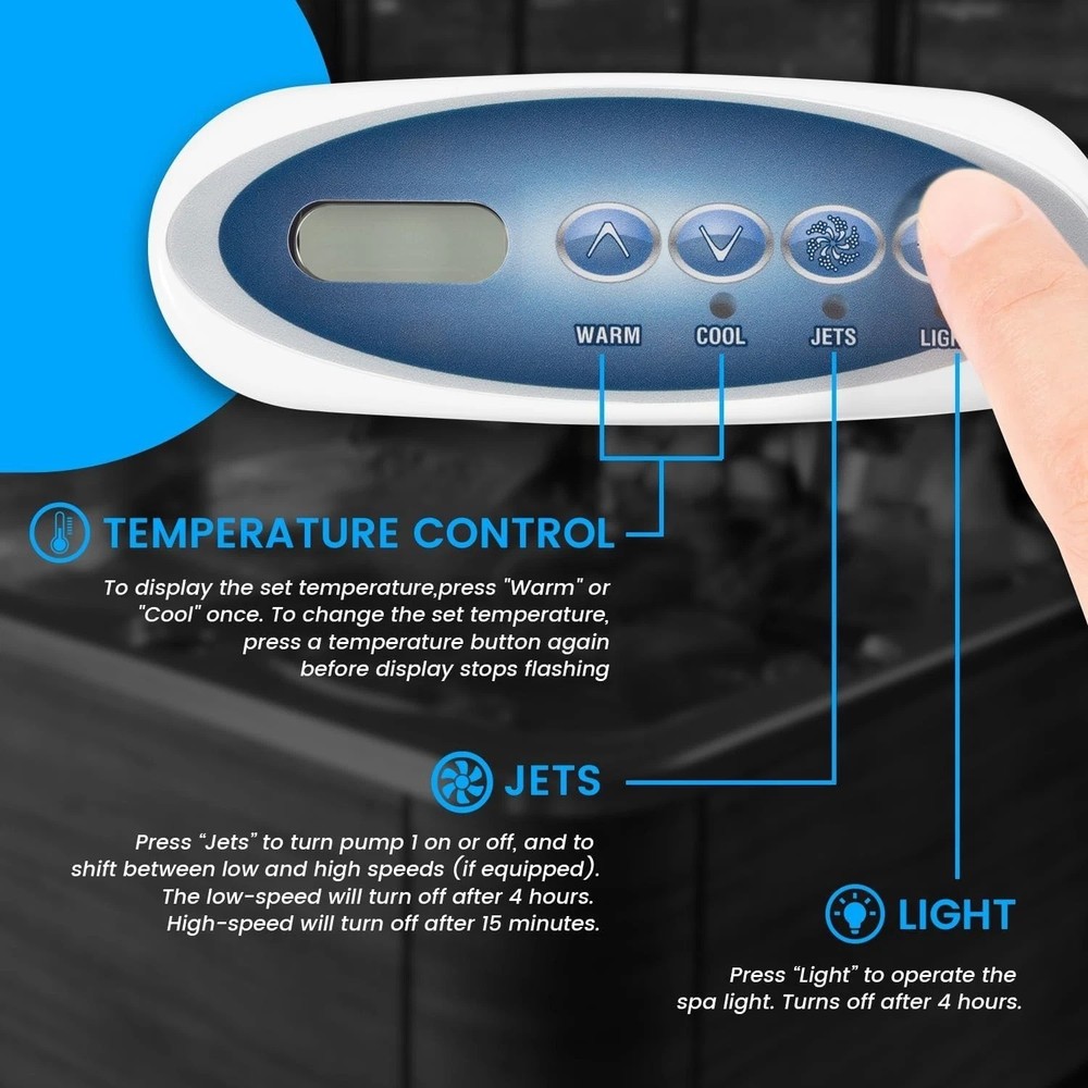 Balboa Hot Tub 53238 Topside Control Panel - Replacement with Features