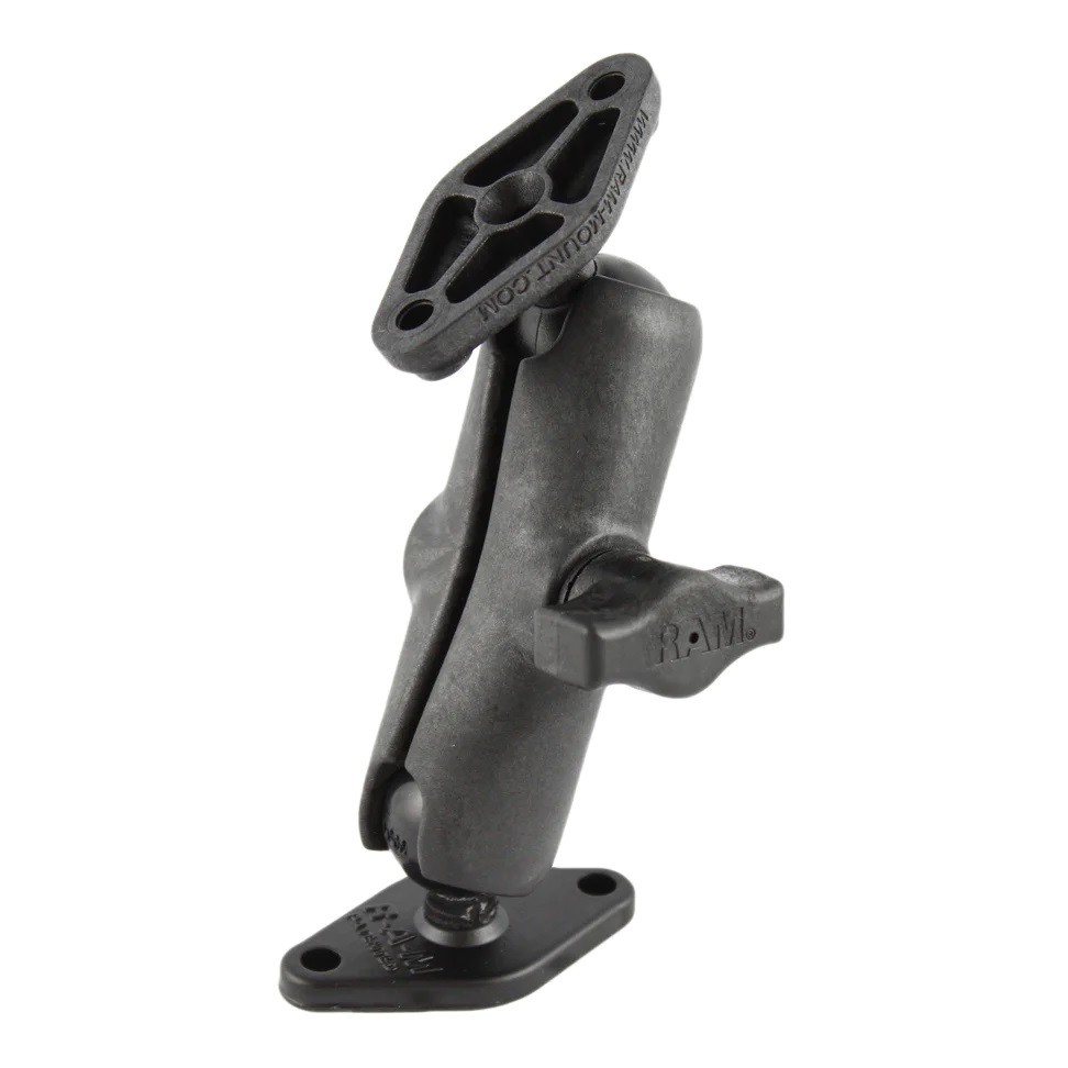 RAM Drill Down Flat Surface Mount with Two 1" Ball Diamond Bases  RAP-B-102-RA1U
