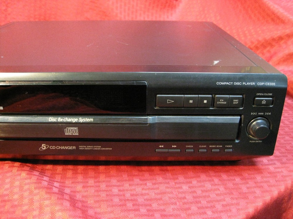 Sony CDP-CE335 5-Disc CD Carousel Changer Player TESTED Working NO REMOTE