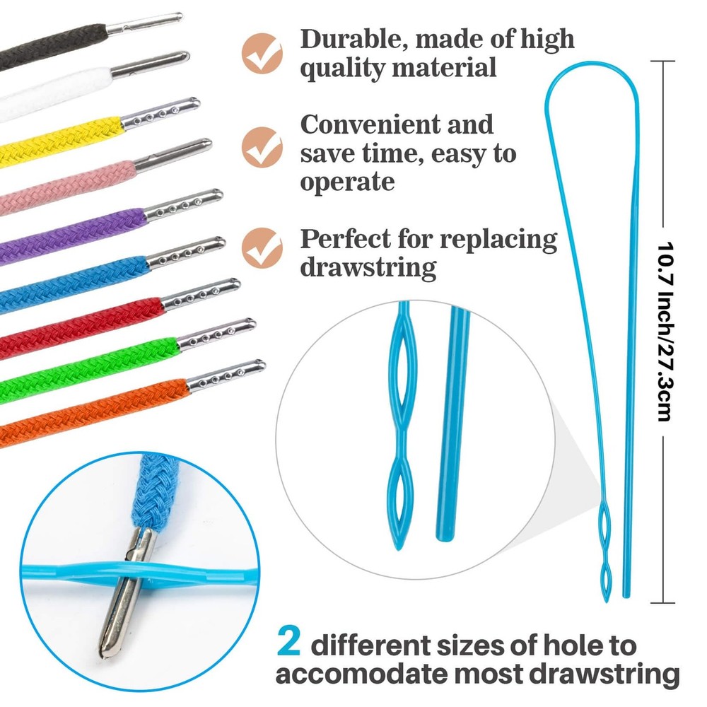 9PCS Drawstring - Drawstring Replacement 53 Inches Cord Hoodie String Replace...