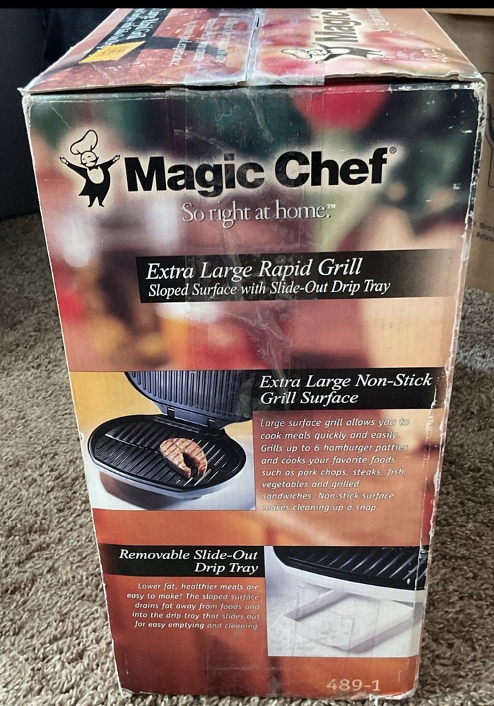 Extra Large Magic Chef Rapid Grill - Black NIB