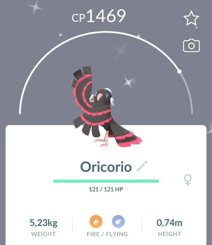 - Shiny Oricorio Baile Style - P T C - High stardust - Please see description