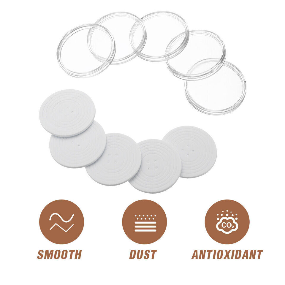 20PCS 46mm Clear Coin Storage Box Round Plastic Case Capsules Container Holder