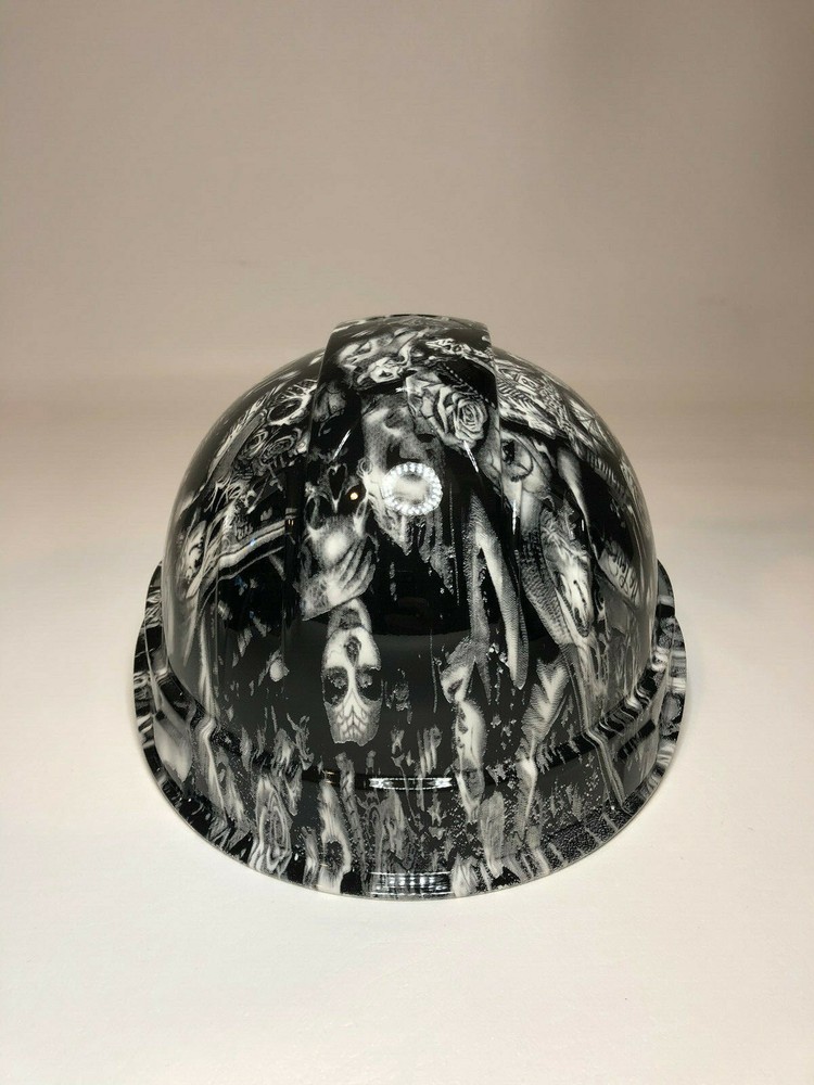Hydro Dipped Hard Hat Ridgeline Cap Style Custom White Chicana