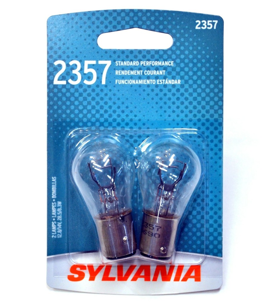 Sylvania Basic 2357 28.5/8.3W Two Bulbs Stop Brake Light Replace Stock Lamp Fit