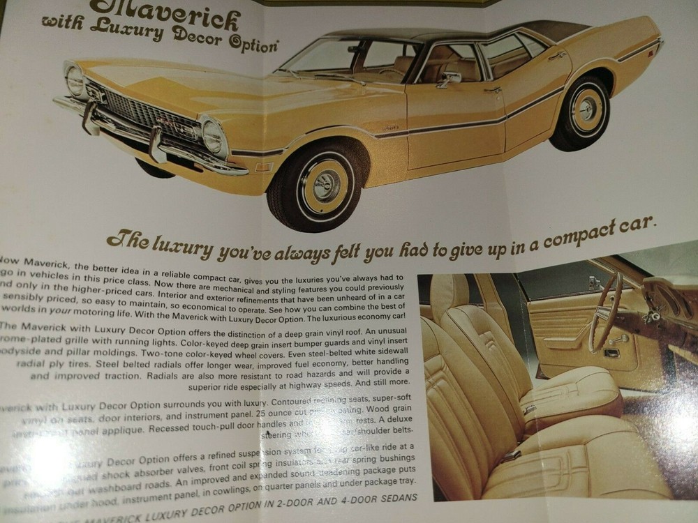 1972 Ford Maverick Brochure Folder