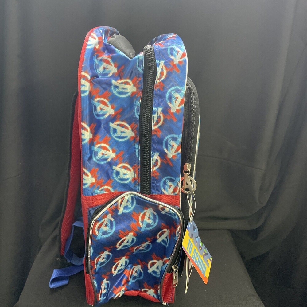 Marvel Avengers Backpack Gauntlet 2 Zip Compartment Side Zip & Water Bottle Pock