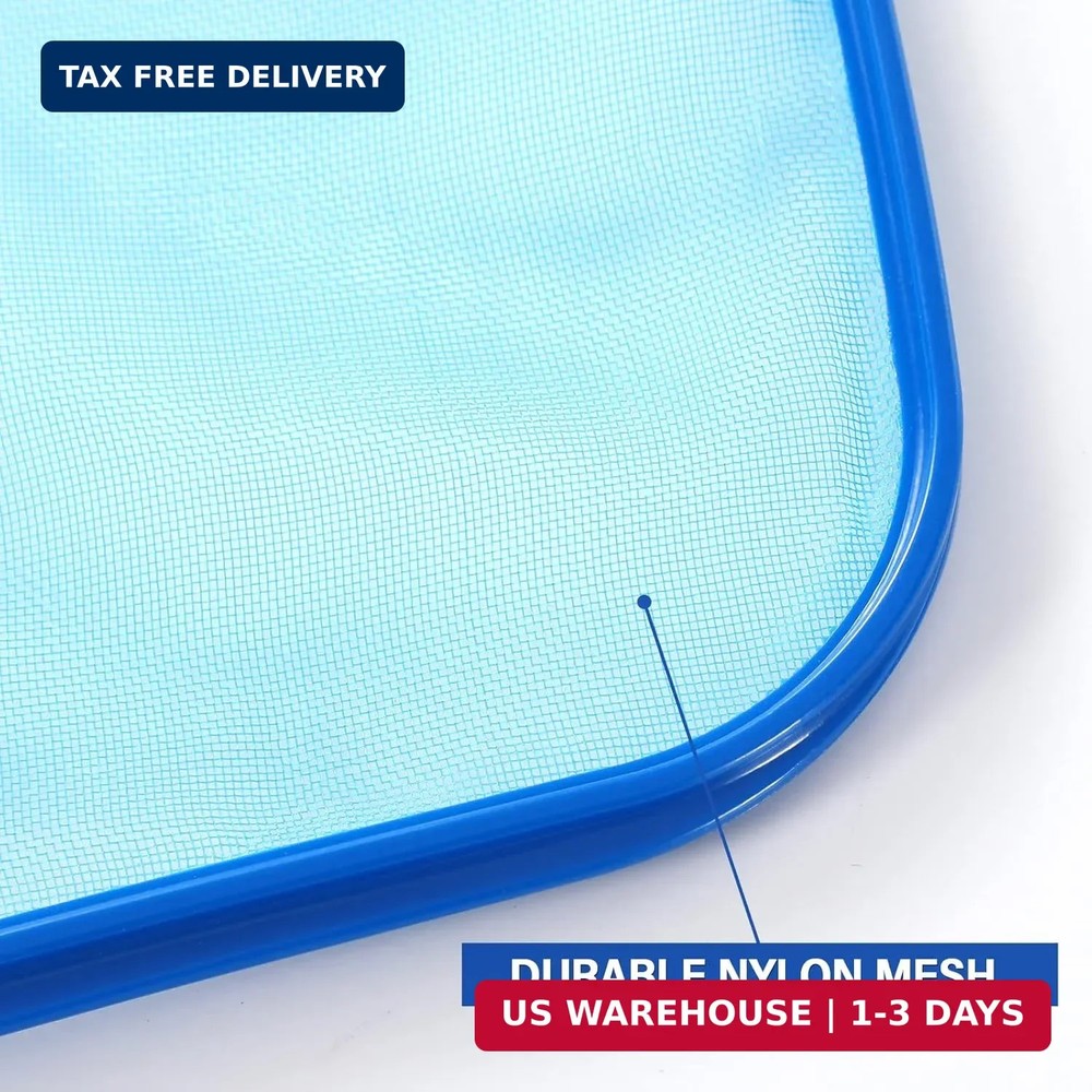 Pool Skimmer - Pool Net, Pool Skimmer Net with Solid Plastic Frame, Skimmer Net