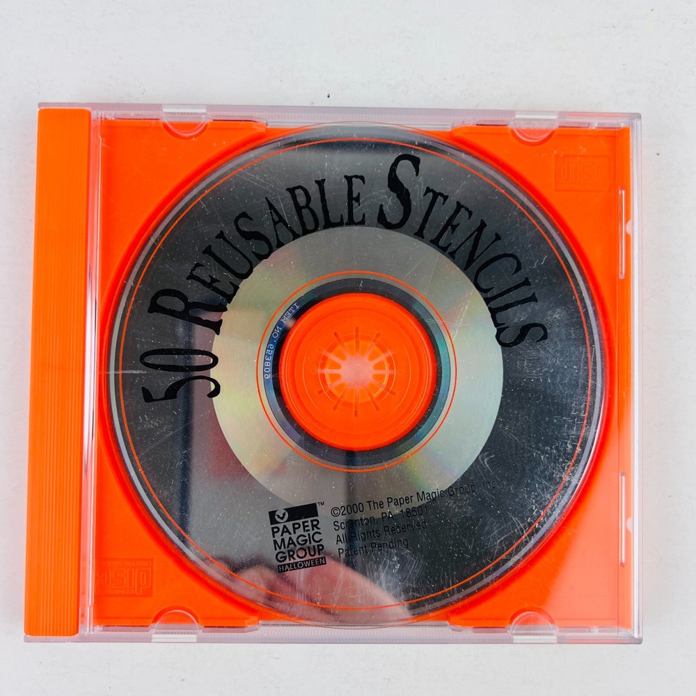 Paper Magic Group Halloween 50 Reusable Stencils CD ROM PC Game Software