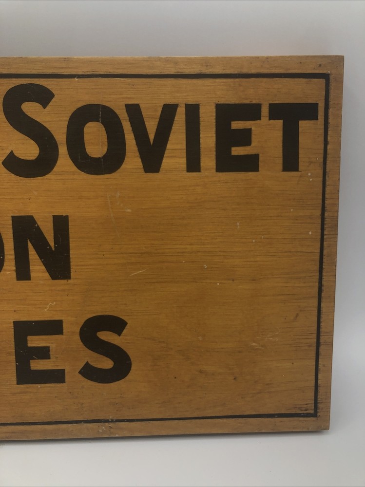 Vintage 2-Sided School / University Russian- Soviet Studies Classroom Sign