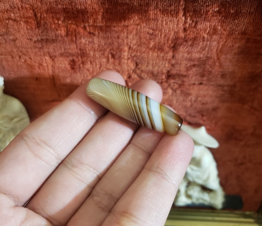 Rare Natural Banded Agate Bead