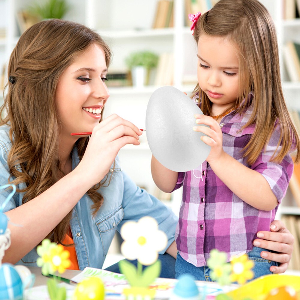 2pcs Kids Drawing Eggs Decoration Polystyrene Eggs Chicken Toy