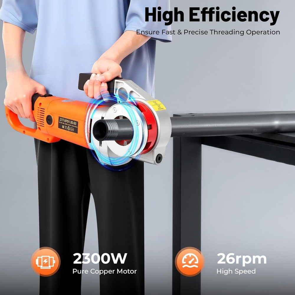 DNYSYSJ Hand Held Electric Pipe Threader Electric Tapping Machine Pipe Cutter 1/