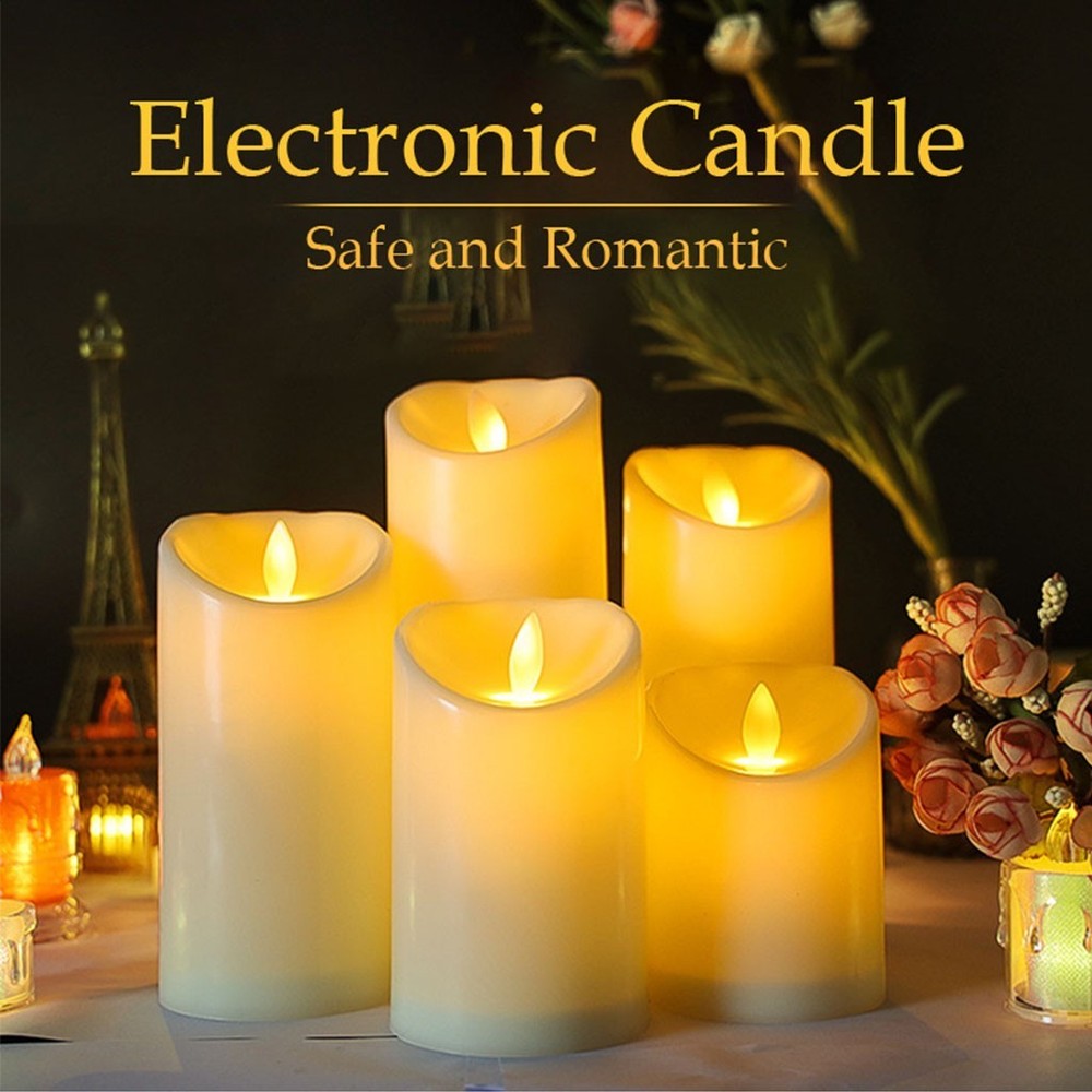 LED Electronic Glass Candle -3-Piece Set