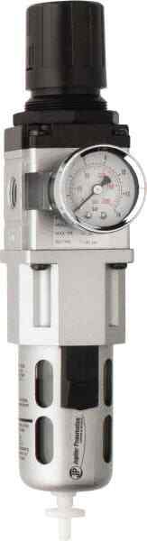 PRO SOURCE FRL Combination Unit: 3/8" NPT, Filter/Regulator with Gauge
