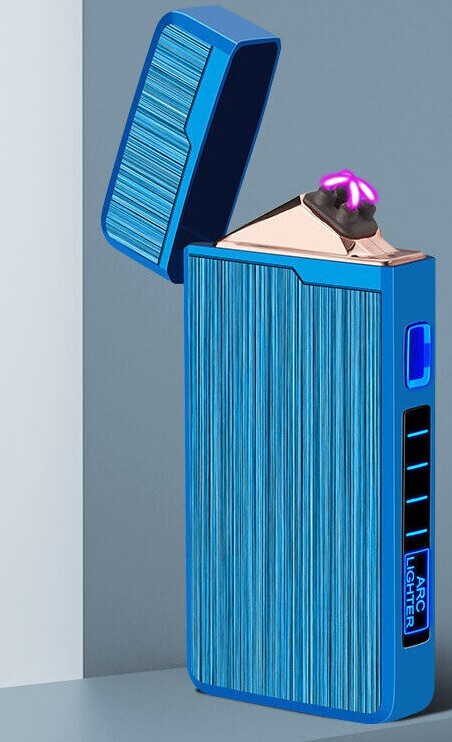 Electric Lighter Dual Arc Plasma USB Rechargeable new