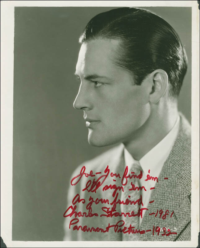 CHARLES "DURANGO" STARRETT - PHOTOGRAPH SIGNED 1981