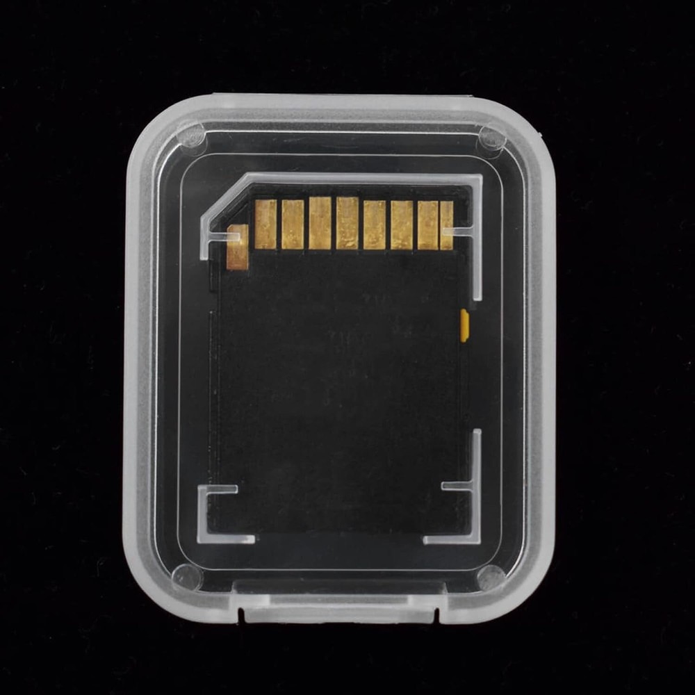 100pcs Plastic Transparent Standard SD SDHC Memory Card Case Holder Storage Box