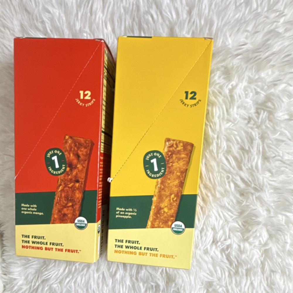 Solely Organic Mango & Pineapple Fruit Jerky 12 Pack USDA Organic Non-GMO