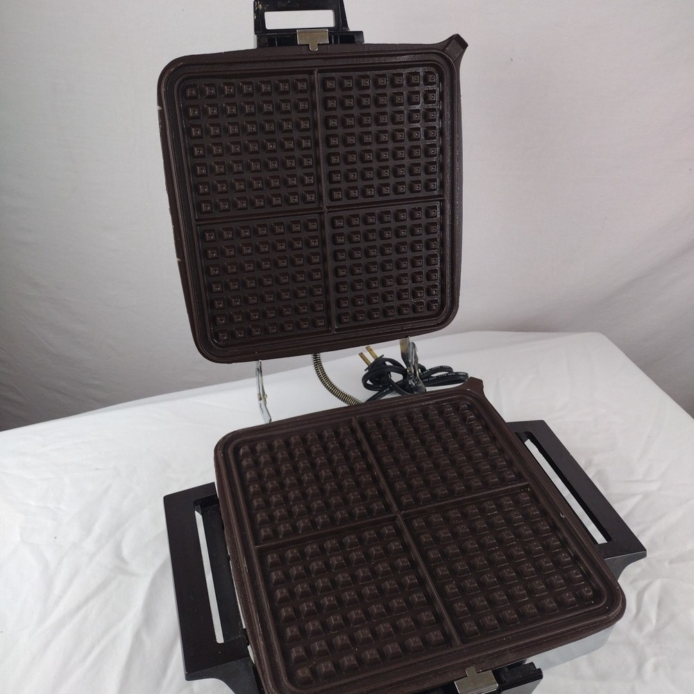 Toastmaster 269 Waffle Maker Griddle Reversible Plates Chrome