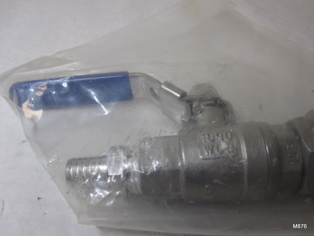 1/2 Inch Weldless Ball Valve Stainless Steel 304 Bulkhead For Home Brew