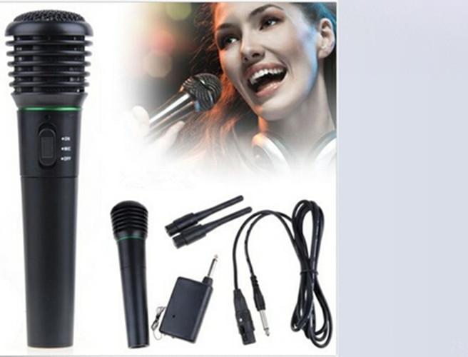 2in1 Wired / Wireless Handheld Microphone Mic Receiver System Undirectional USA