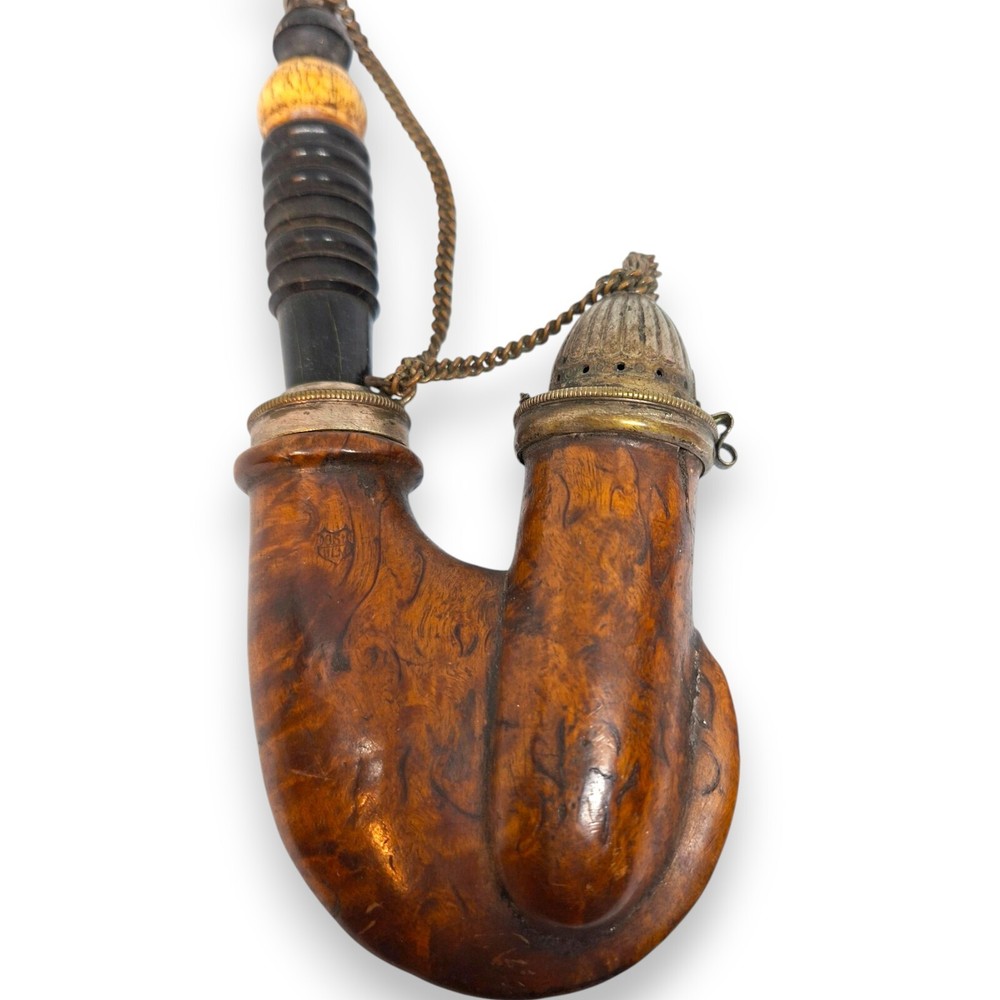 Antique Ulmer kloben stub stemmed bag shape pipe