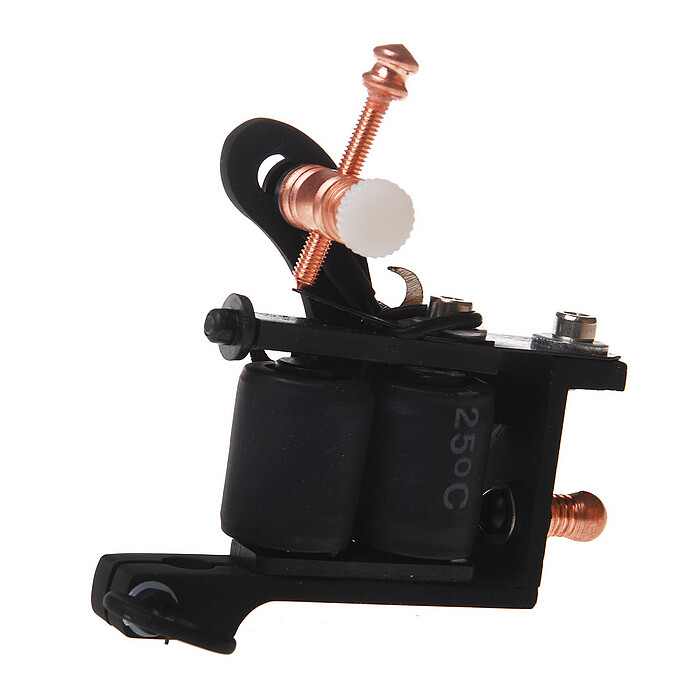 Coil Tattoo Machine Cast Iron Frame for Beginner 10 Wrap Liner 404-G