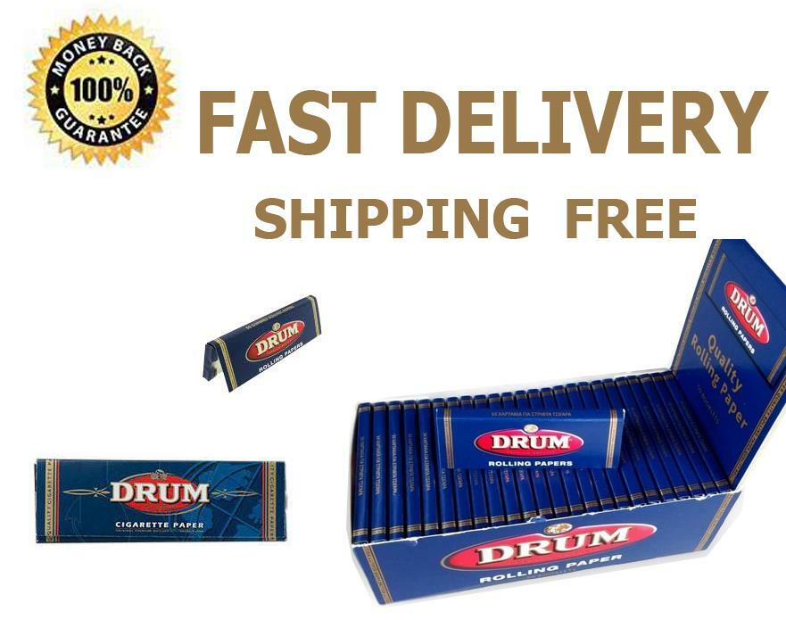 2x Drum Blue Regular Rolling Papers Standard