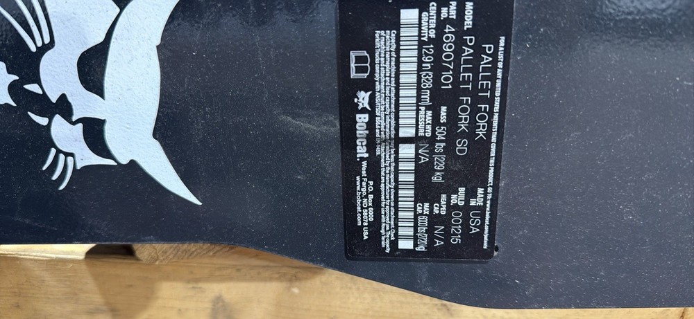 Bobcat OEM 6K SEVERE DUTY PALLET FORK FRAME, 46907101