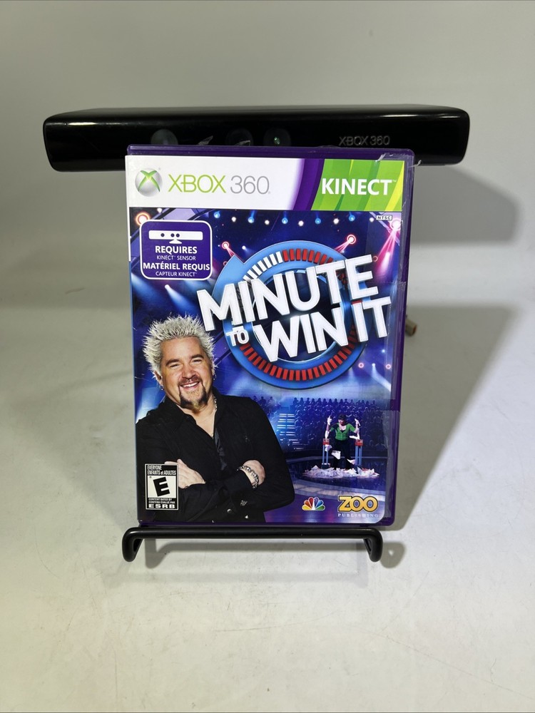 Microsoft Xbox 360 Kinect Sensor Bar W/6 Games Tested Bundle Lot #ML3