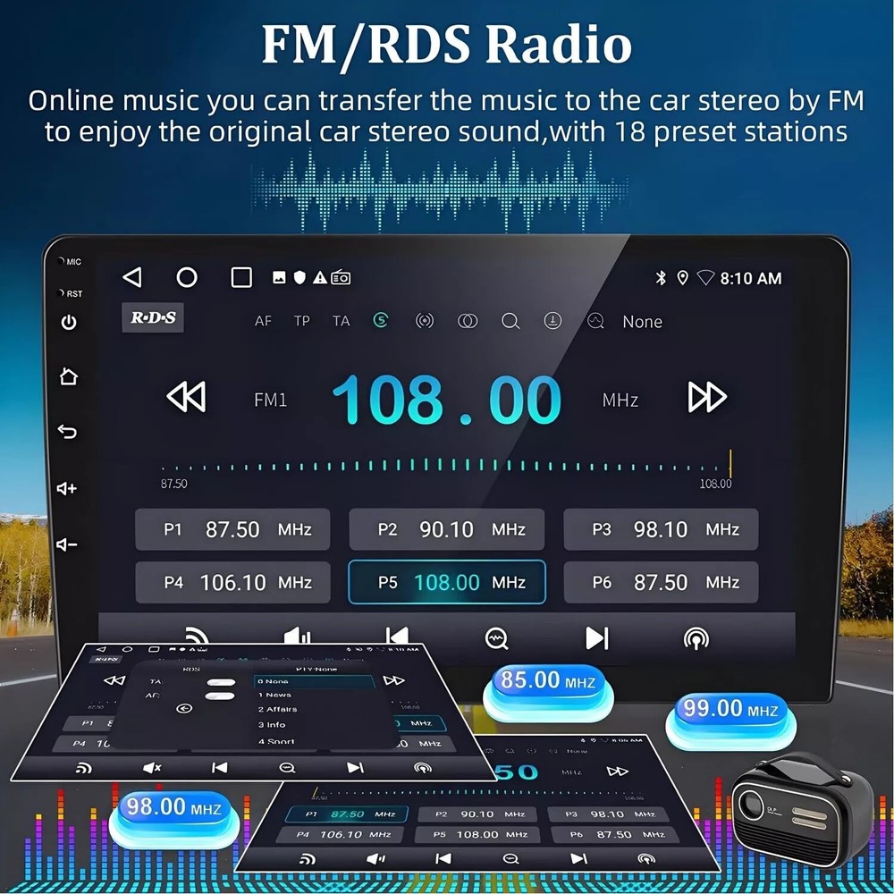 Car Stereo for Ford Mustang 2005-2009 w/ Carplay Android Auto Backup Cam