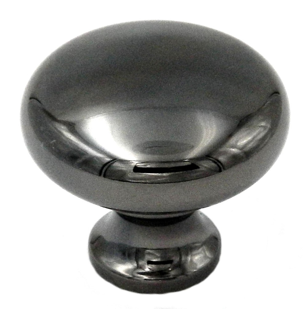 Belwith Hickory BK13-BN Black Nickel Solid Brass 1 1/4" Cabinet Knob Pull