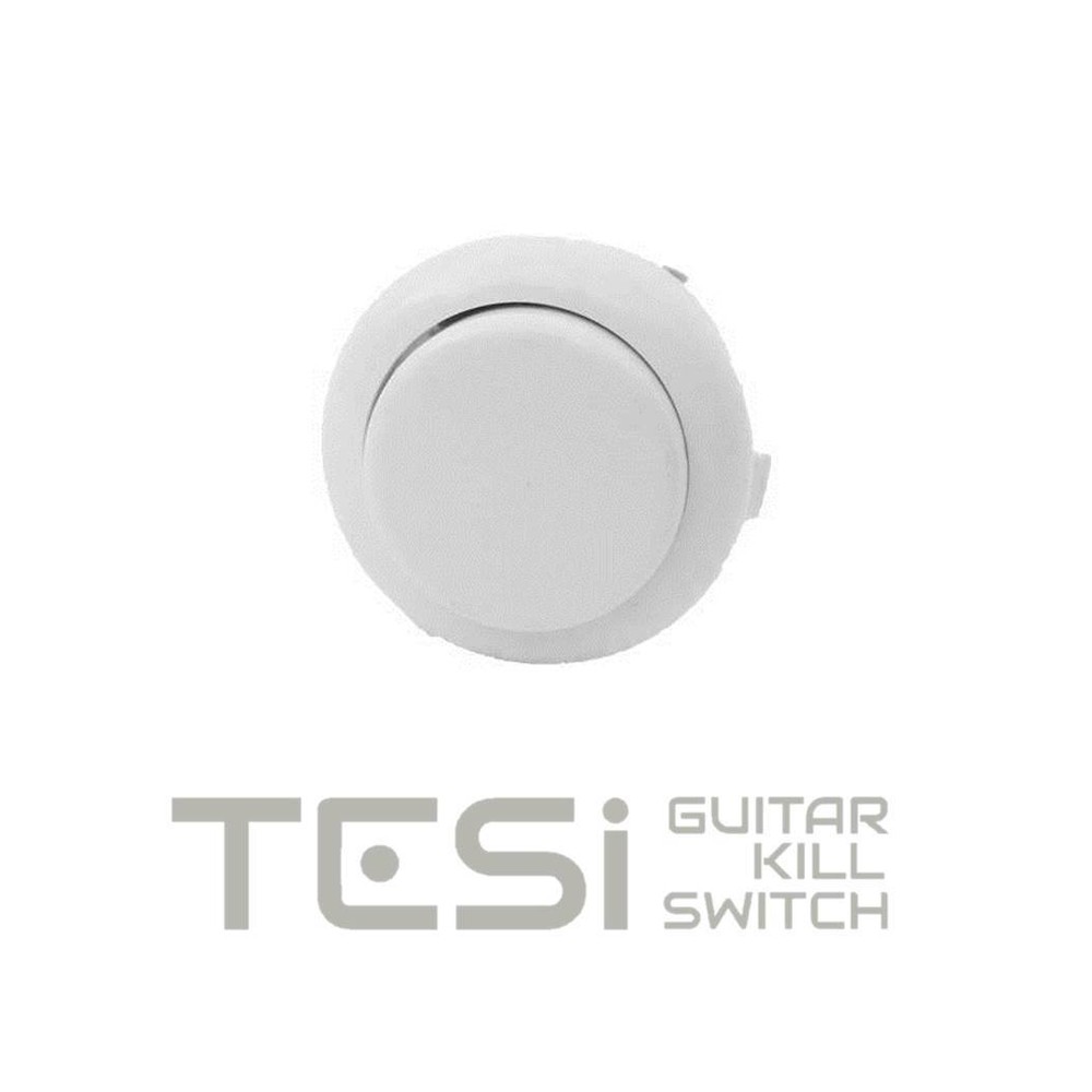 Tesi DITO Snap-in 24MM Guitar Arcade Push Button Kill Switch Solid White