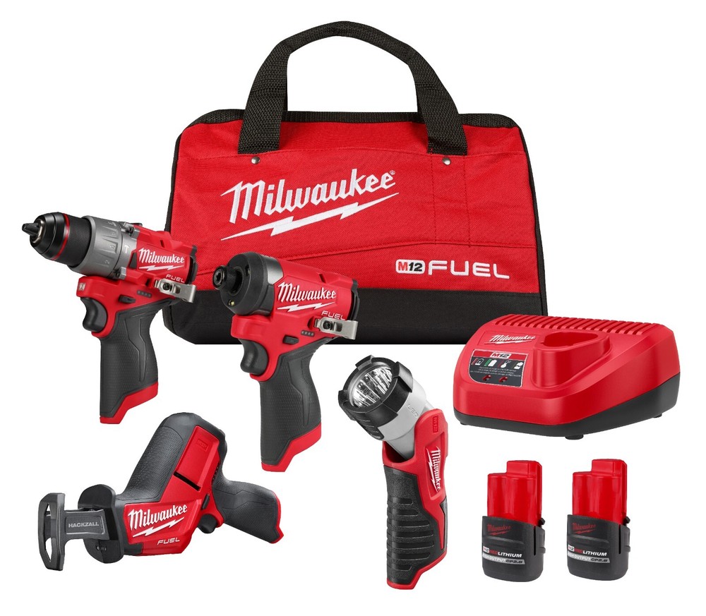 Milwaukee 3497-24 M12 FUEL 4-Tool Combo Kit