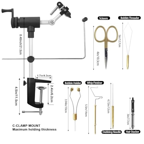 MicroGrip II Generation Rotary Fly Tying Vise – Complete MicroGrip Pro Kit