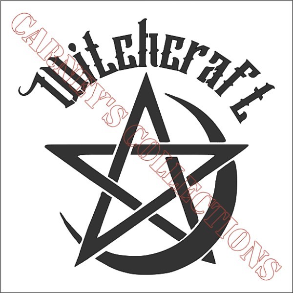 Plastic Stencil - Witchcraft (MB178) (9", 10", 11" or 12")