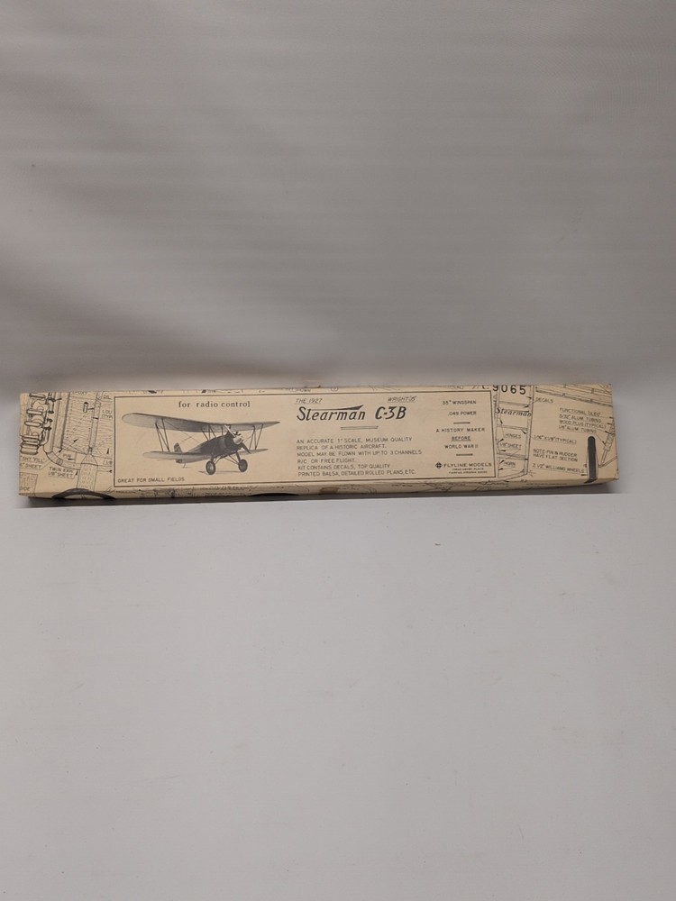 Flyline Models Stearman C3B 35" Windspan For Radio Control - Unbuilt
