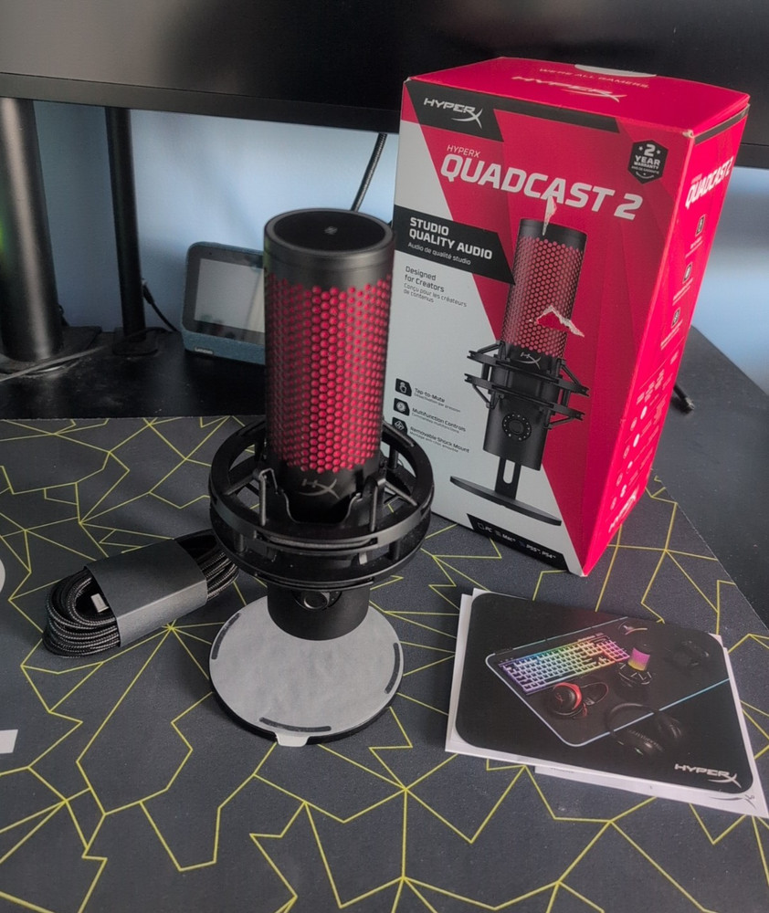 HyperX Quadcast 2 Microphone Black W/Removable Shock Mount